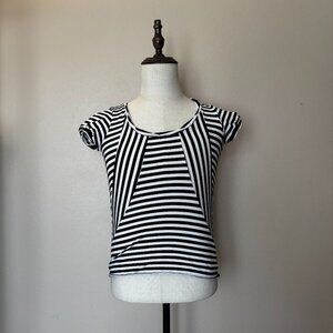 MaxMara Women's Black & White Striped Cotton Tee – Size S